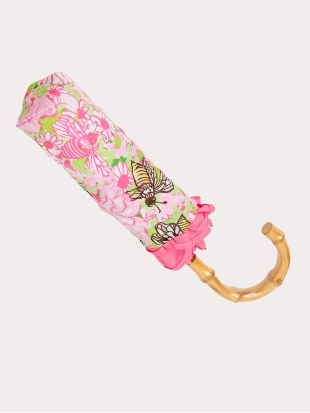 NWT Lilly Pulitzer Printed Travel Umbrella In Pistachio Macaron Bees Knees